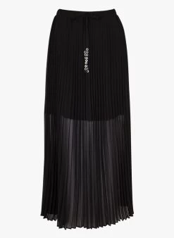 Ikks Lange Plooirok | Zwart -Chic Verkoop 2270051