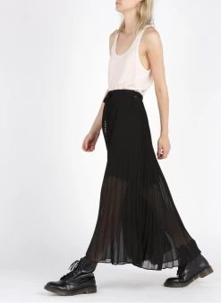 Ikks Lange Plooirok | Zwart -Chic Verkoop 2275177