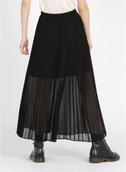 Ikks Lange Plooirok | Zwart -Chic Verkoop 2275179