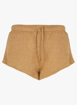 GIA - Short Van Glanzende Tricot | Goudkleurige -Chic Verkoop 3056403