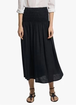 Vanessa Bruno TINOA - Lange, Linnen Rok | Zwart