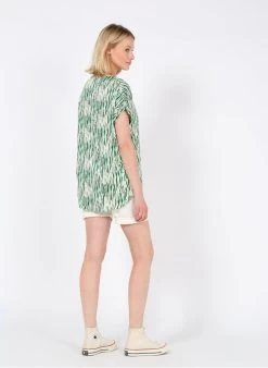 Please Short Van Stretchkatoen Met Knoopsluiting | Beige -Chic Verkoop 3681545