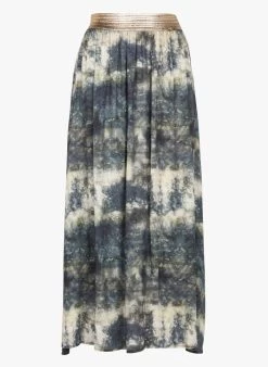 Please Lange Rok Met Print | Blauw -Chic Verkoop 3782981
