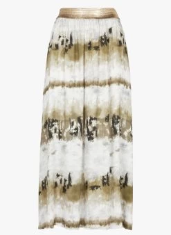 Please Halflange Rok Met Print | Groen -Chic Verkoop 3788856