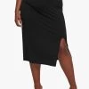 Halflange, Straight-fit Rok | Zwart -Chic Verkoop 3806682