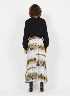 Please Halflange Rok Met Print | Groen -Chic Verkoop 3823987