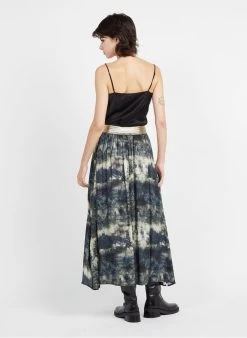 Please Lange Rok Met Print | Blauw -Chic Verkoop 3875281