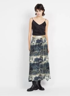 Please Lange Rok Met Print | Blauw