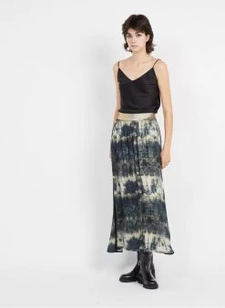 Please Lange Rok Met Print | Blauw -Chic Verkoop 3875284