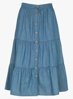 Petite Mendigote MARIA - Halflange, Katoenen Rok | Blauw 10 Petite Mendigote MARIA - Halflange, Katoenen Rok | Blauw -Chic Verkoop 3923100