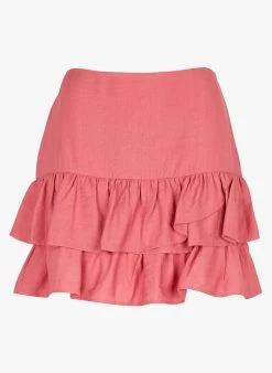DES PETITS HAUTS SAVITA - Korte Rok Met Volants | Roze -Chic Verkoop 3925811