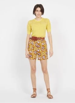 Petite Mendigote MARCO - Katoenen Short Met Print | Geel