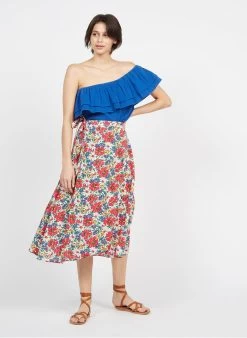 Petite Mendigote ZAZIE - Halflange Wikkelrok Met Print | Rood