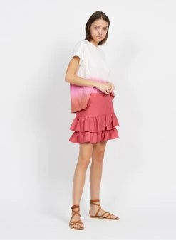 DES PETITS HAUTS SAVITA - Korte Rok Met Volants | Roze -Chic Verkoop 3927118