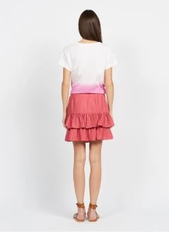 DES PETITS HAUTS SAVITA - Korte Rok Met Volants | Roze -Chic Verkoop 3927120