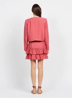 DES PETITS HAUTS SAVITA - Korte Rok Met Volants | Roze -Chic Verkoop 3927123