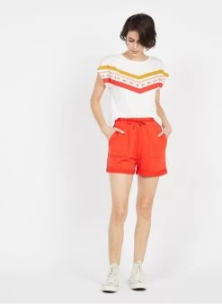 Short Met Elastische Taille | Oranje -Chic Verkoop 3946590