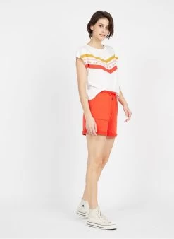 Short Met Elastische Taille | Oranje -Chic Verkoop 3946593