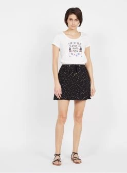 Korte Rok Met Print | Zwart