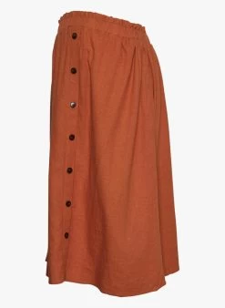 Mamalicious BEACH - Zwangerschapsrok Met Knopen | Bruin -Chic Verkoop 3951980