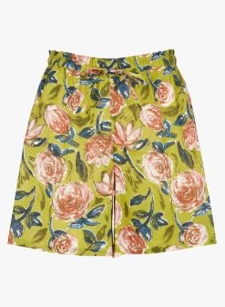 Katoenen Short Met Print | Groen -Chic Verkoop 3952211