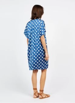 Korte, Soepelvallende Jurk | Blauw -Chic Verkoop 3969604