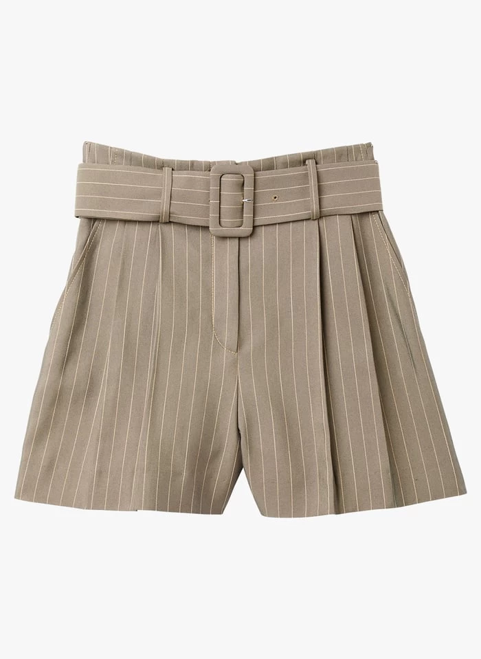 Sandro ARLES - Short Met Hoge Taille En Ceintuur | Kaki 4 Sandro ARLES - Short Met Hoge Taille En Ceintuur | Kaki - Afbeelding 2