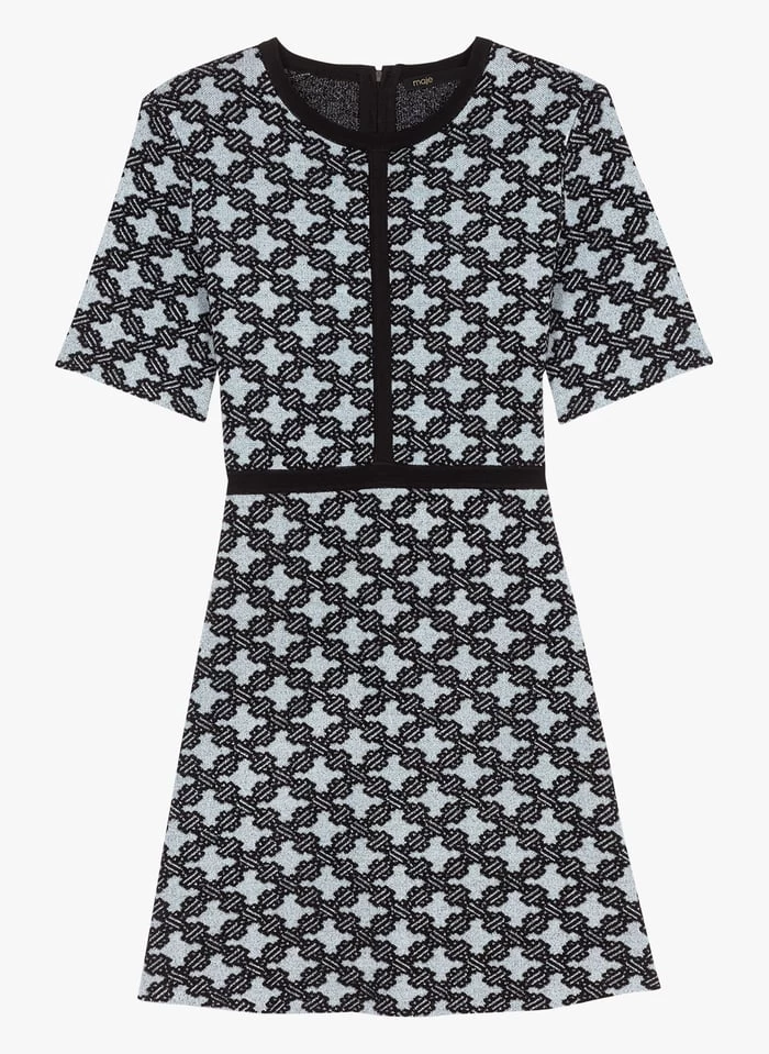 Maje ROMANE - Korte Jurk Met Ronde Hals En Print | Veelkleurig 4 Maje ROMANE - Korte Jurk Met Ronde Hals En Print | Veelkleurig - Afbeelding 2