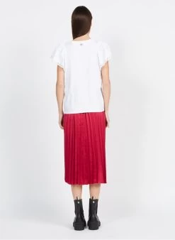 Scotch And Soda Halflange Plissérok | Rood -Chic Verkoop 3979957