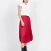 Scotch And Soda Halflange Plissérok | Rood -Chic Verkoop 3979958