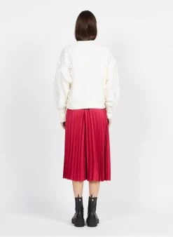 Scotch And Soda Halflange Plissérok | Rood -Chic Verkoop 3979961