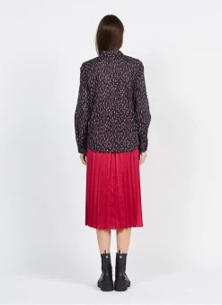 Scotch And Soda Halflange Plissérok | Rood -Chic Verkoop 3980454