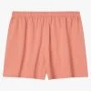 American Vintage LAWEVILLE - Rechte Short Van Gevlamd Katoen | Roze -Chic Verkoop 4007196