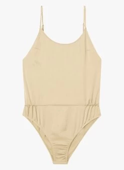 American Vintage WIDLAND - Body Met Ronde Hals En Schouderbandjes | Beige -Chic Verkoop 4007311