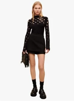 Maje PAMO - Short Met Twee-in-eene-effect | Zwart 10 Maje PAMO - Short Met Twee-in-eene-effect | Zwart -Chic Verkoop 4010972