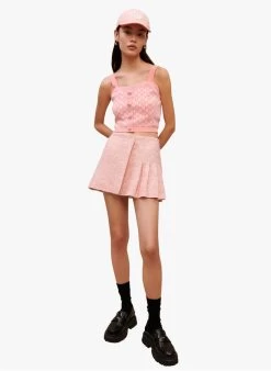 Maje JANELLO - Korte Tweedrok | Roze -Chic Verkoop 4011114