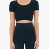 Wolford Shiny Crop Top - Korte Top Van Glanzend Tricot | Zwart