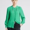 MAISON 123 TINA - Soepelvallende Blouse Met Knopen | Groen -Chic Verkoop 4022615