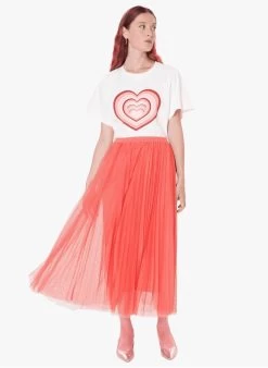 Tara Jarmon JUILLET - Lange Plissérok | Roze -Chic Verkoop 4030963