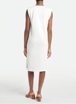 Vanessa Bruno APOLLONIA - Rechte, 100 Katoenen Jurk Zonder Mouwen | Beige -Chic Verkoop 4031847