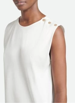 Vanessa Bruno APOLLONIA - Rechte, 100 Katoenen Jurk Zonder Mouwen | Beige -Chic Verkoop 4031848