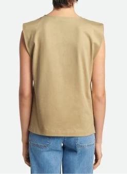 Vanessa Bruno AMANDINE - Katoenen Top Met Ronde Hals | Groen -Chic Verkoop 4031859