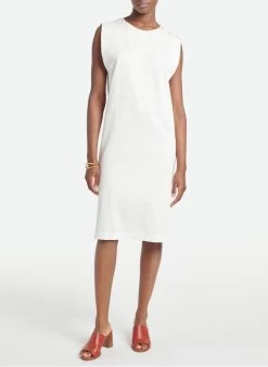 Vanessa Bruno APOLLONIA - Rechte, 100 Katoenen Jurk Zonder Mouwen | Beige