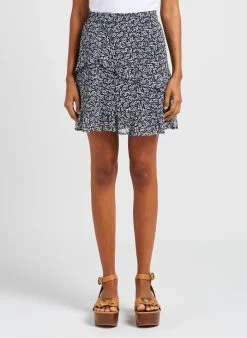 IMPERATRICE - Korte Rok Met Print En Volants | Blauw