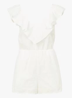 GIUSEPPE - Katoenen Combishort Met Borduurwerk | Wit -Chic Verkoop 4035611