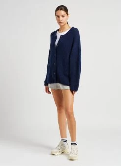 American Vintage PIWIK - Short Van Biokatoen Met Ribtextuur | Grijs -Chic Verkoop 4043662