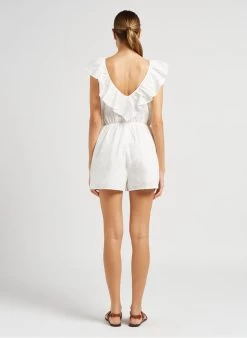 GIUSEPPE - Katoenen Combishort Met Borduurwerk | Wit -Chic Verkoop 4043717