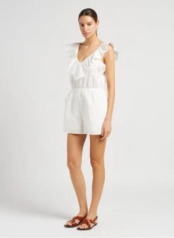 GIUSEPPE - Katoenen Combishort Met Borduurwerk | Wit -Chic Verkoop 4043718