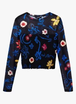 Desigual Blouse Van Tricot Met Print | Zwart 8 Desigual Blouse Van Tricot Met Print | Zwart -Chic Verkoop 4047592