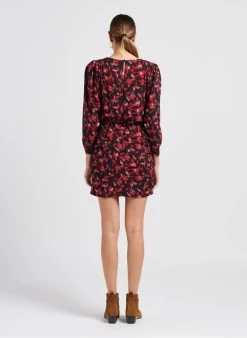 Ikks Jurk Met V-hals En Bloemenprint | Rood -Chic Verkoop 4047829